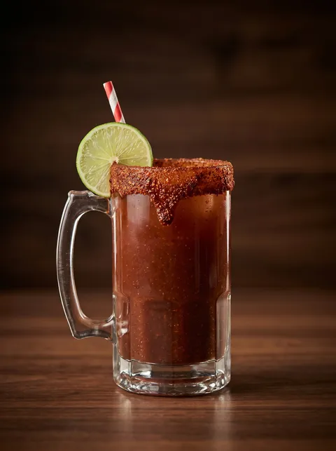 Michelada preparada en Shory's Tacos JR