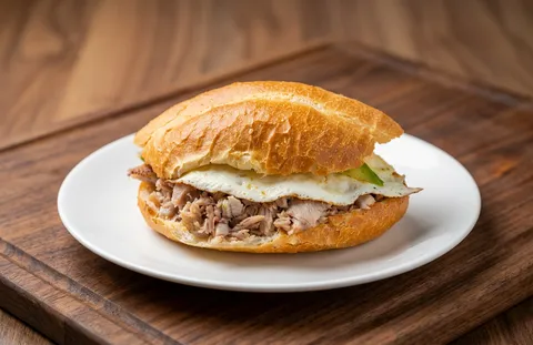 Torta de carnitas michoacanas en Shory's Tacos JR